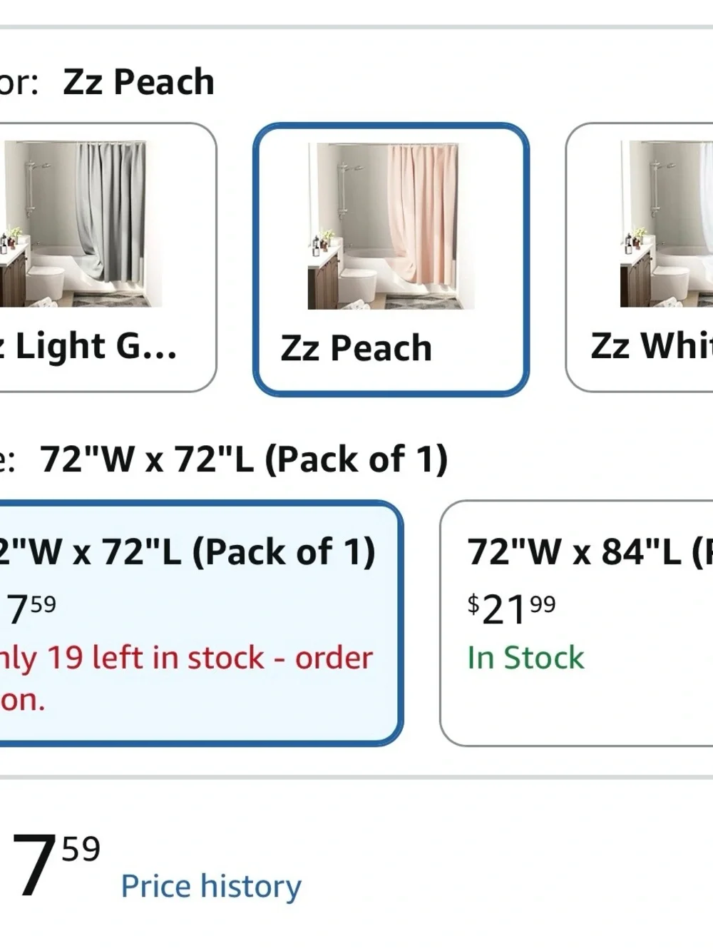 iDesign Pink Fabric Shower Curtain or Liner